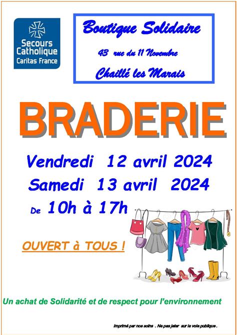 secours catholique chaill les marais|BRADERIE SECOURS CATHOLIQUE – Chaillé les。